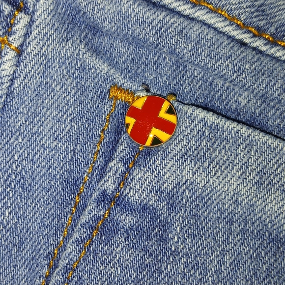 Hudson Jeans Classic Blue Straight Cuffed Leg Denim - Picture 5 of 13